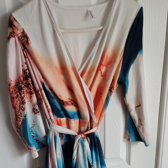 🔥Multicolor Long Sleeve Maxi Dress - Picture 5 of 7